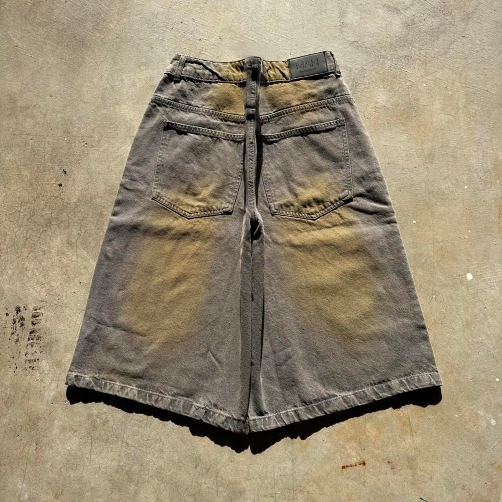 Baggy Gray Jorts Denim Jean Long Shorts Nova Southpole Styl VTG Y2K - 40